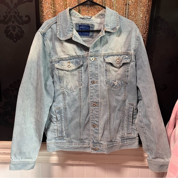 Zara Jackets & Coats Zara Mens Distressed Jean Jacket Poshmark